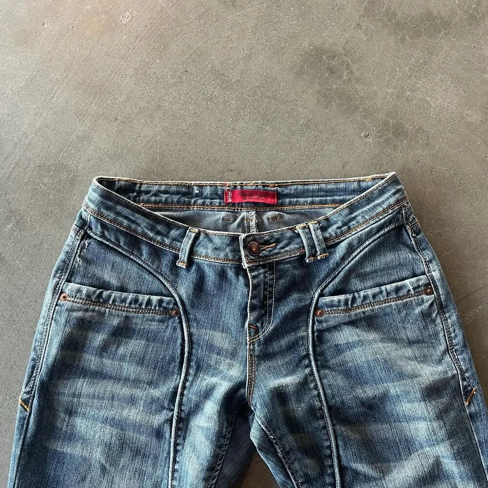 y2k Levi biker style low rise jeans - Picture 2 of 3